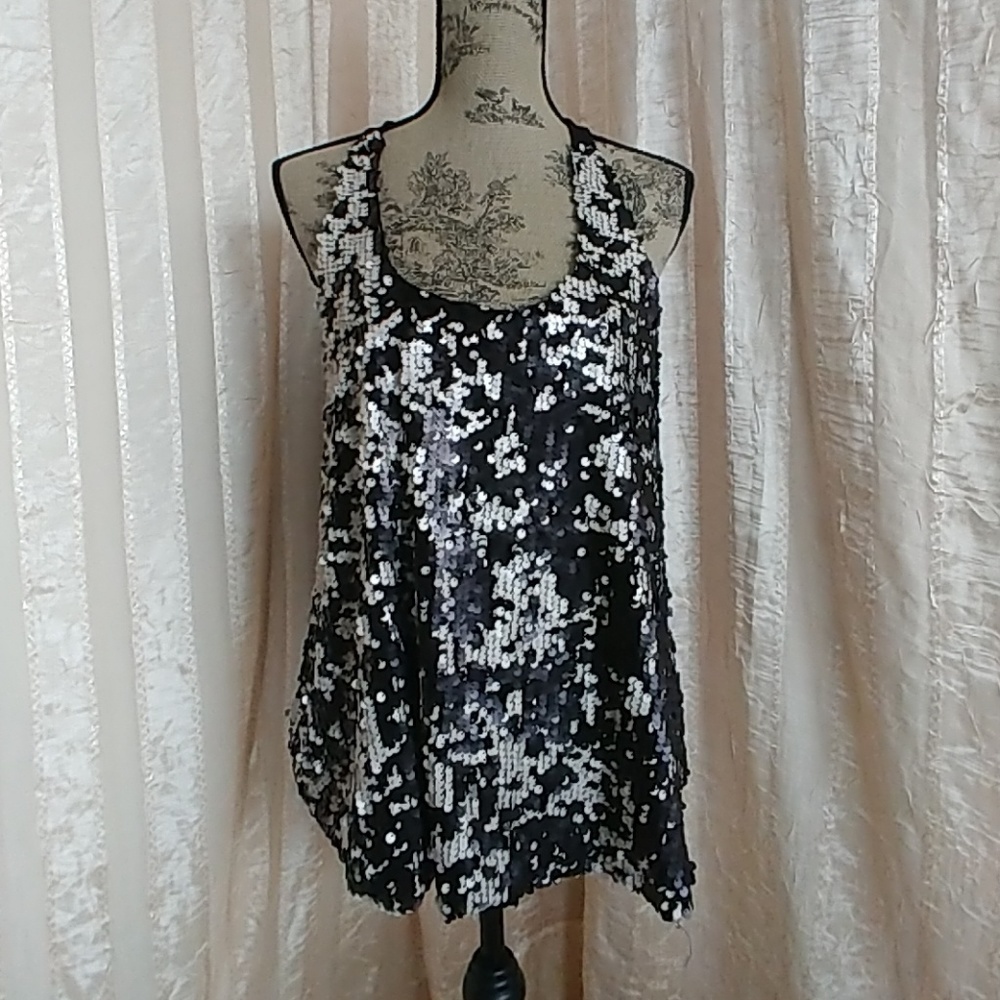Charlotte Russe Women's Sequined Tank Top